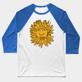 Summer Vibes Yellow Sunflower Baseball T-Shirt